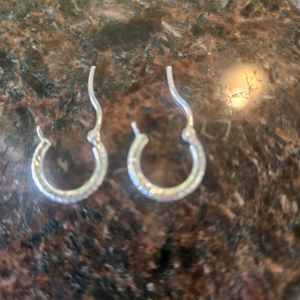 Chic White Gold Hoop Earrings